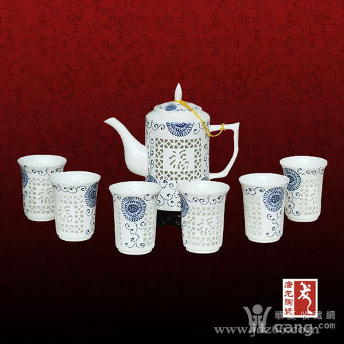 陶瓷茶具厂 青花玲珑陶瓷茶具价格 高端茶具套装包装